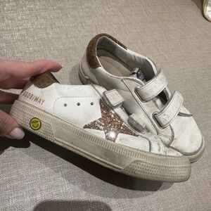 Kids White and Brown Sneakers size 29